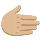 rightwards hand: medium-light skin tone per la piattaforma Google