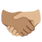 handshake: medium skin tone, medium-light skin tone per la piattaforma Google