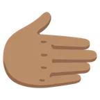 Google dla platformy rightwards hand: medium skin tone