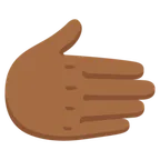rightwards hand: medium-dark skin tone สำหรับแพลตฟอร์ม Google