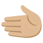 leftwards hand: medium-light skin tone untuk platform Google
