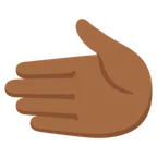 leftwards hand: medium-dark skin tone per la piattaforma Google