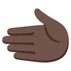 Google 플랫폼을 위한 leftwards hand: dark skin tone