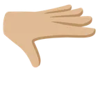 palm down hand: medium-light skin tone per la piattaforma Google