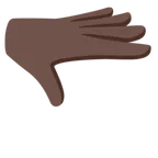 palm down hand: dark skin tone per la piattaforma Google