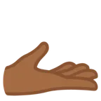 palm up hand: medium-dark skin tone für Google Plattform
