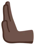 leftwards pushing hand: dark skin tone per la piattaforma Google