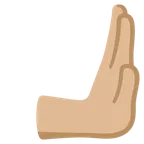 Google 플랫폼을 위한 rightwards pushing hand: medium-light skin tone