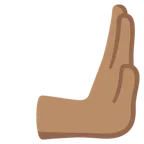 Google 플랫폼을 위한 rightwards pushing hand: medium skin tone