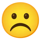 Google cho nền tảng frowning face