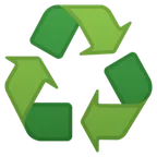 recycling symbol para la plataforma Google