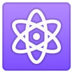 Google प्लेटफ़ॉर्म के लिए atom symbol
