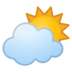 sun behind cloud for Google platform