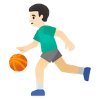 Google dla platformy man bouncing ball: light skin tone