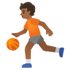 person bouncing ball: medium-dark skin tone per la piattaforma Google