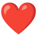 Google प्लेटफ़ॉर्म के लिए red heart