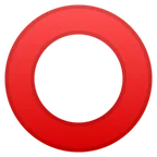 hollow red circle for Google-plattformen
