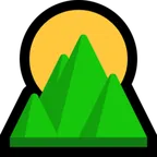 Microsoft cho nền tảng sunrise over mountains