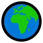 Microsoft dla platformy globe showing Europe-Africa