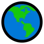 globe showing Americas لمنصة Microsoft