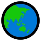 Microsoft 平台中的 globe showing Asia-Australia
