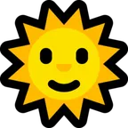 sun with face for Microsoft-plattformen