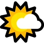 sun behind small cloud עבור פלטפורמת Microsoft
