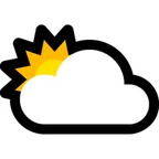 sun behind large cloud untuk platform Microsoft