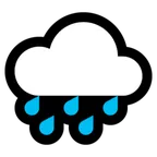 Microsoft dla platformy cloud with rain