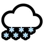 cloud with snow for Microsoft platform