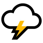 cloud with lightning untuk platform Microsoft