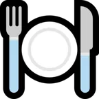 Microsoftプラットフォームのfork and knife with plate