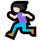 woman running: light skin tone untuk platform Microsoft