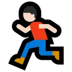 person running: light skin tone untuk platform Microsoft