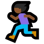woman running: medium-dark skin tone สำหรับแพลตฟอร์ม Microsoft