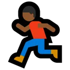 Microsoft dla platformy man running: medium-dark skin tone