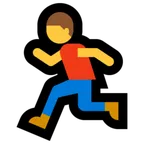 man running for Microsoft platform