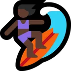woman surfing: dark skin tone til Microsoft platform