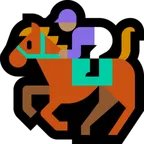 horse racing: medium skin tone สำหรับแพลตฟอร์ม Microsoft