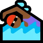 woman swimming: medium-dark skin tone pentru platforma Microsoft