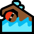 person swimming: medium-dark skin tone per la piattaforma Microsoft