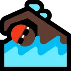 person swimming: dark skin tone per la piattaforma Microsoft