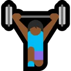 Microsoft dla platformy woman lifting weights: medium-dark skin tone