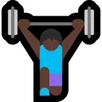 Microsoft dla platformy woman lifting weights: dark skin tone