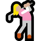 Microsoft platformu için woman golfing: medium-light skin tone