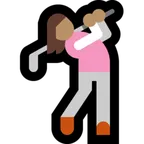 Microsoft platformu için woman golfing: medium skin tone