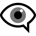 eye in speech bubble עבור פלטפורמת Microsoft