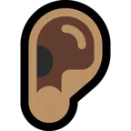 Microsoft 플랫폼을 위한 ear: medium skin tone