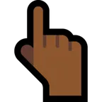 backhand index pointing up: medium-dark skin tone สำหรับแพลตฟอร์ม Microsoft