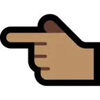 backhand index pointing left: medium skin tone pentru platforma Microsoft
